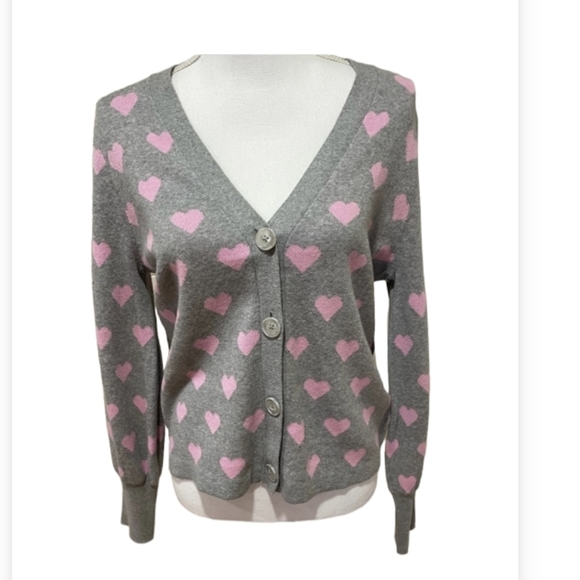 CeCe Sweaters Cece Valentine Cotton Heart Cardigan Poshmark